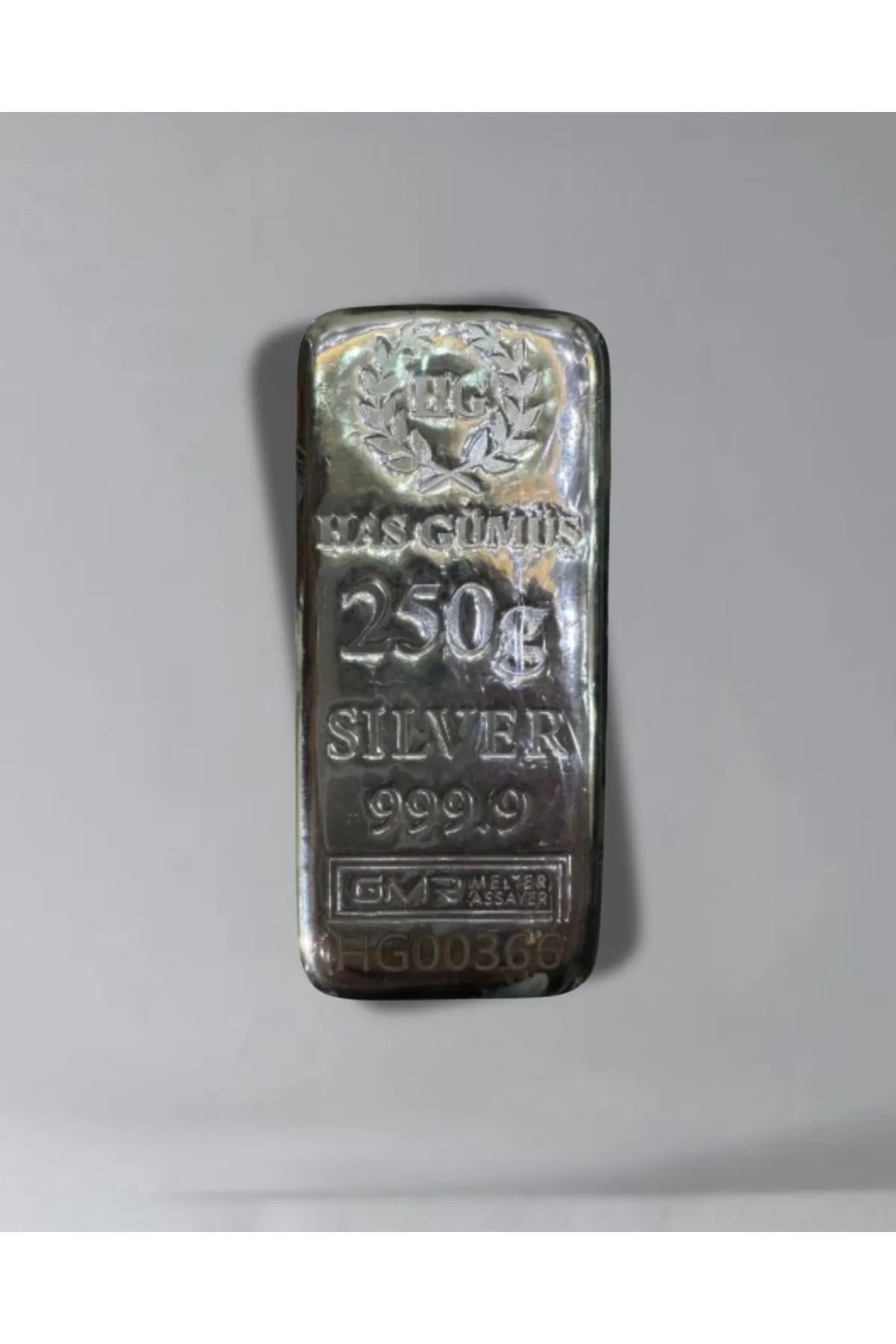 Sertifikalı 350 gr külçe gümüş 999 ayar