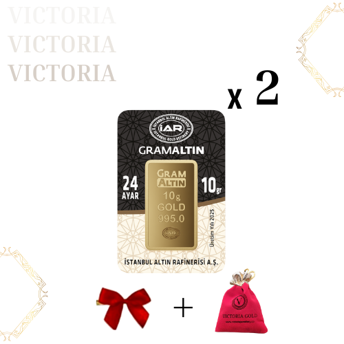 2 adet 10 gram 24 ayar 995 altın