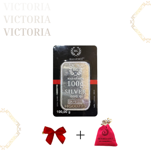 Sertifikalı 100 gr Külçe Gümüş 999 Ayar Tütsülük